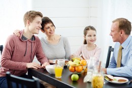 Family Eating Together