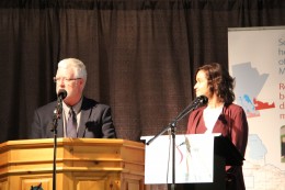 Abe Bergen (Board Chair) and Jane Curtis (CEO)